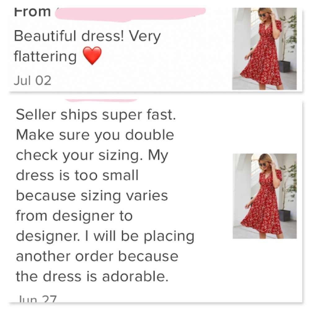 Red Floral Wrap Midi Dress - Picture 13 of 16